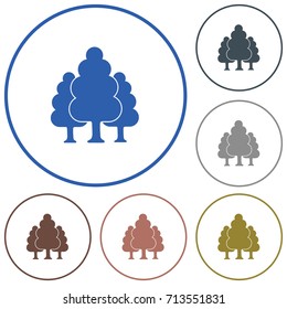 Deciduous forest icon. Vector illustration