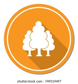 Deciduous forest icon. Vector illustration