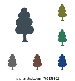 Deciduous forest icon. Vector illustration