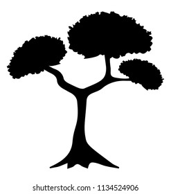 
A deciduous Pitch pine tree glyph icon
