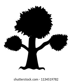 
A deciduous tree, eucalyptus tree glyph icon design 
