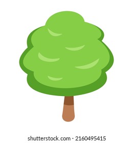 Deciduous tree icon vector isolated on white background