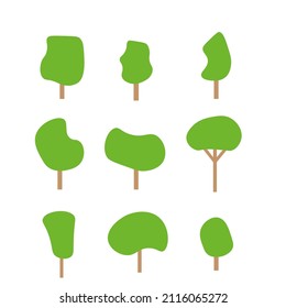 Deciduous Tree Illustration Set for Various Events