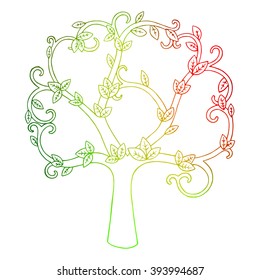 Deciduous tree. The image can be used as greeting cards, flyers, wallpaper, Stocks, covers