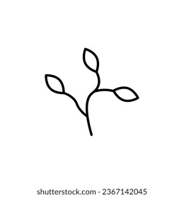 Deciduous Tree Minimalistic Vector Line Icon. Vector Illustration for web sites, apps, design, banners and other purposes