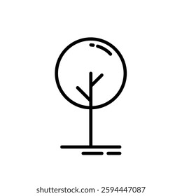 deciduous tree - simple vector icon	