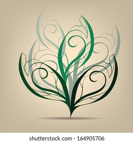 Deciduous Tree Symbol Vector Illustration Stock Vector (Royalty Free ...