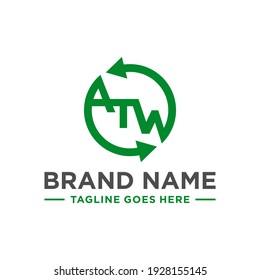 decimal financial logo design with letter ATW