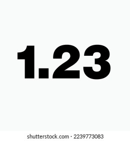 Decimal Numeral Icon. Fraction, Number.  Numeric Symbol.