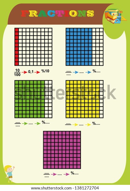 Download Decimal Percentiles Numbercircle Correct Fraction Mathematics Stock Vector (Royalty Free) 1381272704