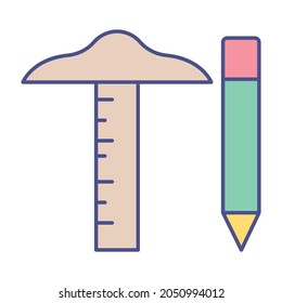 Decimal ruler Fill inside vector icon which can easily modify or edit 