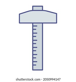 Decimal ruler Fill inside vector icon which can easily modify or edit 