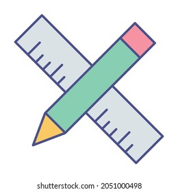 Decimal ruler Fill inside vector icon which can easily modify or edit 