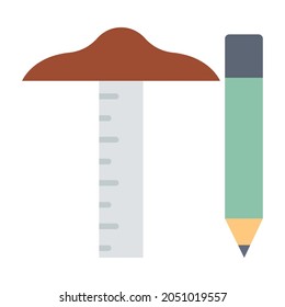 Decimal ruler flat vector icon which can easily modify or edit 