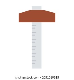 Decimal ruler flat vector icon which can easily modify or edit 