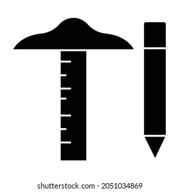 Decimal ruler Glyph Style vector icon which can easily modify or edit 