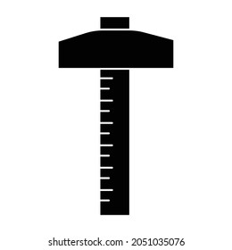 Decimal ruler Glyph Style vector icon which can easily modify or edit 