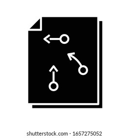 Decision algorithm black icon, concept illustration, vector flat symbol, glyph sign.