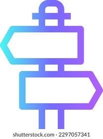 Decision Business people icon with blue duotone style. solution, strategy, choice, concept, arrow, direction, opportunity. Vector illustration