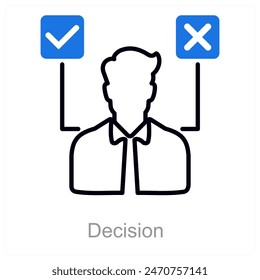 Decision and choice icon concept