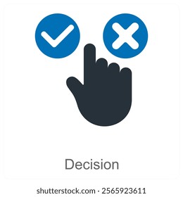 Decision and choice icon concept