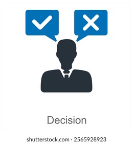 Decision and choice icon concept