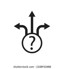 Decision choice way icon design vector illustration
