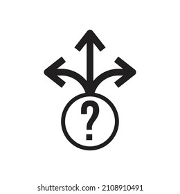 Decision choice way icon design vector illustration