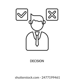 decision concept line icon. Simple element illustration. decision concept outline symbol design.