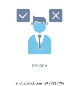 decision concept line icon. Simple element illustration. decision concept outline symbol design.