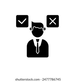 decision concept line icon. Simple element illustration. decision concept outline symbol design.