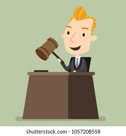 Decision of the court, Vector illustration