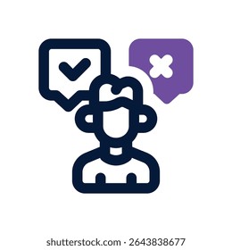 decision duotone icon. Sleek and modern vector icon for websites, mobile apps, marketing materials, and corporate design. Fully scalable and ready to use.