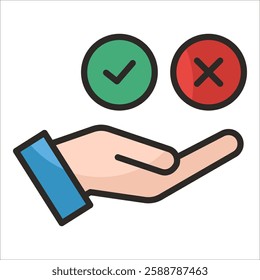 Decision Facilitation Icon Element For Design