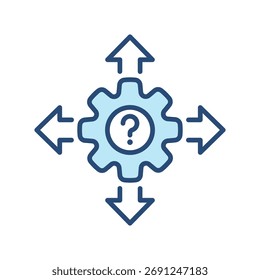 Decision Filled Outline Icon Vector Illustration