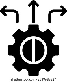 Vector de ilustración de icono de glifo de decisión