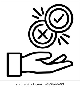 Elemento De Icono De Decisión Para Diseño De Ilustración