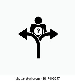 Decision Icon. Management Action Symbol - Vector Logo Template.