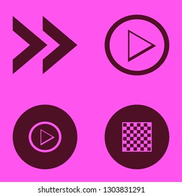 decision icon set with chess board and right arrow vector illustration