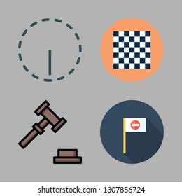 decision icon set. vector set about wrong way, options, auction and chess board icons set.
