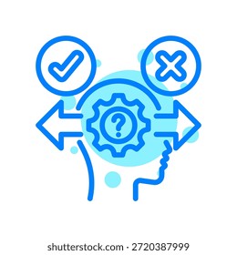 Decision Icon In Shape Vector Illustration