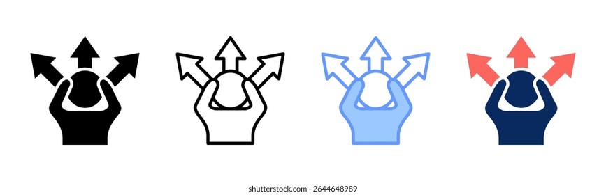 Decision icon sheet multiple style collection