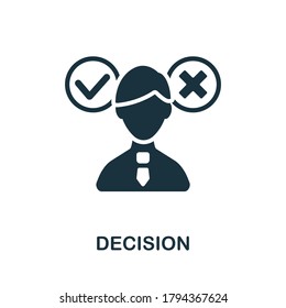 Decision icon. Simple element from investment collection. Creative Decision icon for web design, templates, infographics and more