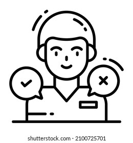 decision icon, Survey and Feedback, modern vector illustration 