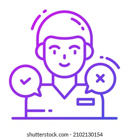 decision icon, Survey and Feedback, modern vector illustration 