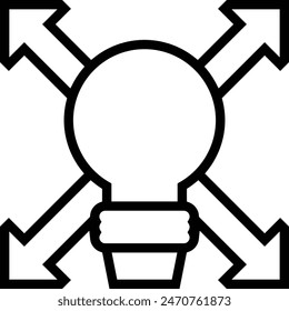 icono de decisión. Diseño de estilo lineal delgado aislado sobre fondo blanco