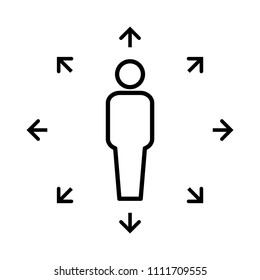 Decision icon, vector illustration