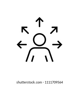 Decision icon, vector illustration