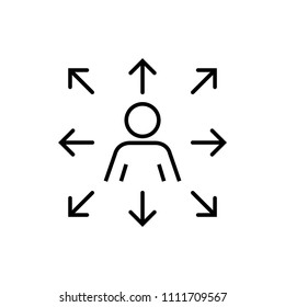 Decision icon, vector illustration