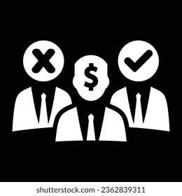 Decision icon, decision vector illustration